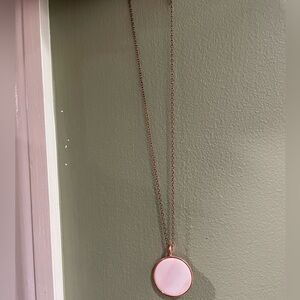 Rose gold pendant necklace